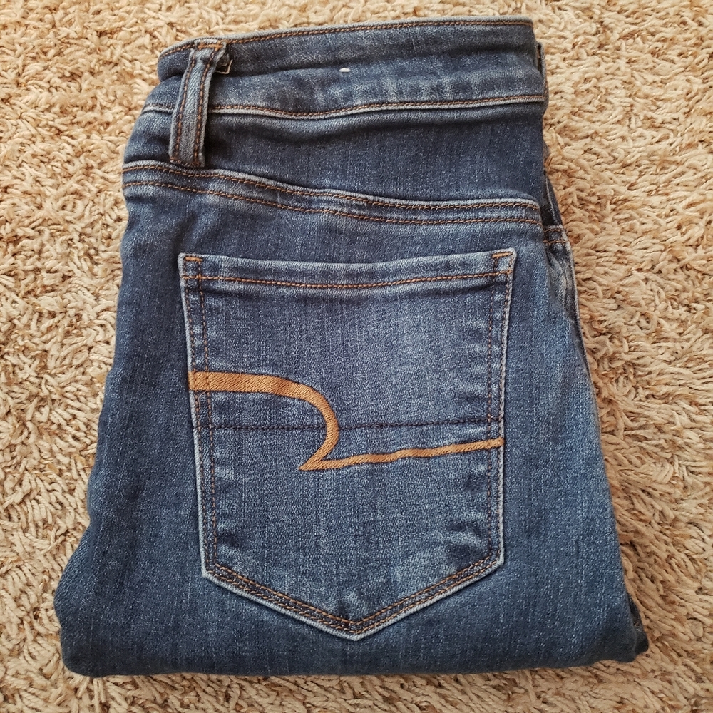 AEO Dark Wash Jeggings 6 Long